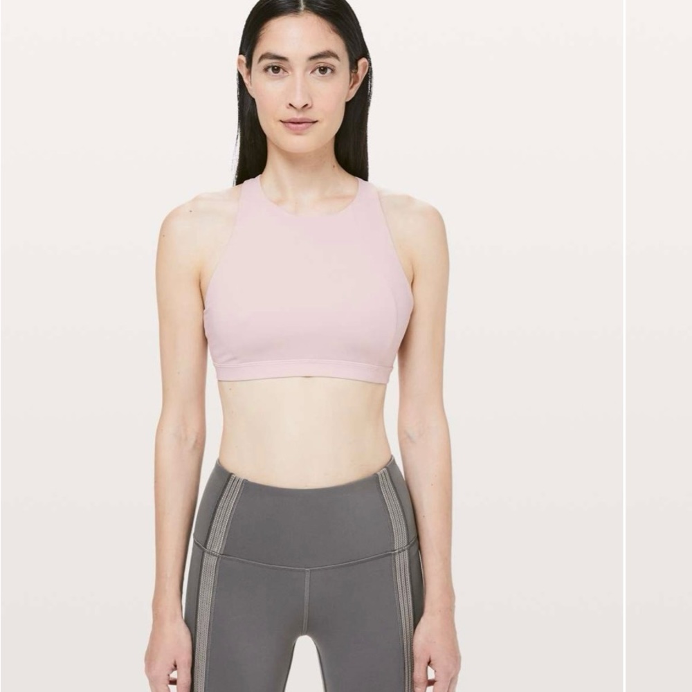 Lululemon" Free To Be Serene Bra * High Neck Pink Bliss
